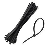 300mm x 7.6mm 100 Fascette plastica,Fascette cavi, Fascette per cablaggio,Nylon Cavi Stringicavo,Fascette Elettricista, Fascette Nere, Fascette Cavi, adatte per l'industria(Nero)
