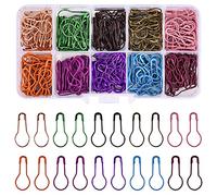 300Pcs 10 Colori Spille da Balia, Spille di Sicurezza a Forma di Pera, Calabash Pin, Perno di Sicurezza, Metallo Calabash Pin Per Abbigliamento Crafting e Fai Da Te