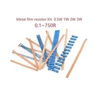 300pcs/150pcs 30 value Metal film resistor pack set 1% dip resistors 0.5W 1W 2W 3W diy electronic kit (0.1 ohm ~750 ohm) CZAOINCU(0.5W - 300pcs)
