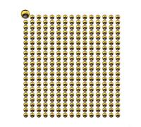 300pcs 3D modellato esche da pesca occhi con serpente alunno design per la costruzione di mosche e produzione di esche (oro 3 mm)