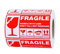 300pcs Adesivi Fragili Maniglia con Cura Spedizione per Express Etichette di Avvertimento Don'for T Fall Not Pressure Sticker Carta da Regalo Compleanno Femminile