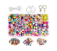 300pcs Fruit Smiley Handmade Polymer Clay Beads 15 Flower Alphabet Beads Soft Beads