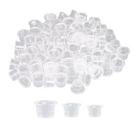 300pcs tatuaggi tatuaggi, 3 dimensioni tappi per inchiostri usa e getta per trucco in plastica per il trucco da tatuaggio