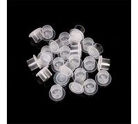 300pcs tazze di inchiostro di plastica del tatuaggio medio usa e getta larghi tappi di inchiostro base bianca, 12x14mm M per inchiostro del tatuaggio, forniture per tatuaggi, kit per tatuaggi