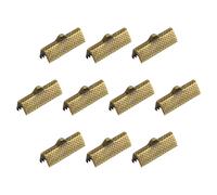 300pz Nastro Crimpatura Morsetto Estremità,20mm,Bronzo Tono