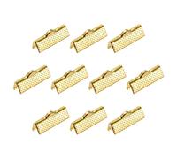 300pz Nastro Crimpatura Morsetto Estremità,20mm,Oro Tono