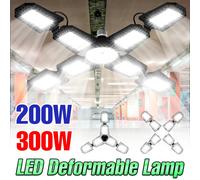 300W 200W HA CONDOTTO LA Lampadina E27/E26 Lampada Da Garage 220V Plafoniera Pieghevole Deformabile Faretto 110V Per Casa Magazzino Officina Seminterrato