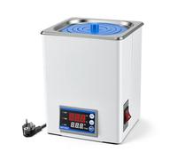 300W Bagnomaria da Laboratorio 3,5L Acciaio Inox, Bagnomaria Termostatico Digitale da Laboratorio, Controllo Temperatura ±0,1°C, Timer 0-999 Min, Riscaldamento Circolare Uniforme, Display LED