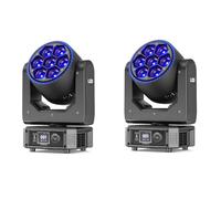 300W Testa Mobile Luce di Festa RGBW LED, Wash Palcoscenico Lampada a Spot Beam Zoom Luce spettacolo DMX512 Strobo Z-asse 360° Rotazione infinita per Discoteca DJ Natale Matrimonio 2PCS