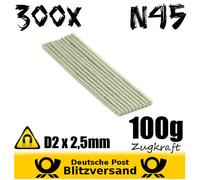 300x Neodimio Magnete Cilindro D2x2,5 N45 - Lavagna Calamita per Bricolage Forte