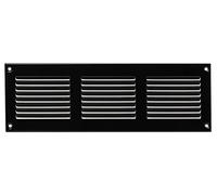 300x100mm Griglie D'Aerazione/Ventilazione in Metallo - Nera Griglia D'aria con Rete Anti Insetti