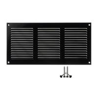 300x150mm Griglie D'Aerazione/Ventilazione in Metallo - Nera Griglia D'aria con Rete Anti Insetti