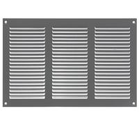 300x200mm Grigia Griglia D'aria con Rete Anti Insetti - Griglie D'Aerazione/Ventilazione in Metallo