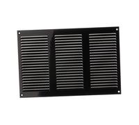 300x200mm Griglia di Ventilazione con Zanzariera - Griglie D'Aerazione in Metallo - Acciaio, Nera