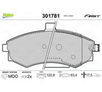 301781 VALEO Kit pastiglie freno, Freno a disco per HYUNDAI,KIA