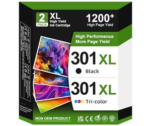 301XL Cartuccia d'inchiostro Compatibile con Cartucce HP 301 Compatibile con Cartucce HP 301 Nero e Colore per Deskjet 1000 1010 1510 2050 2540 3050 OfficeJet 2620 2622 4504 4630 Envy 4500 5530 5532