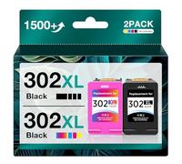 302 302xl 302 xl Nero e Colore per Cartucce HP 302 302 xl 302xl per Cartucce HP Envy 4520 Inkjet Cartrucce inchiostro(2 Pack,Nero, Colore)