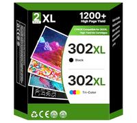 RUDGUZ Cartucce d'inchiostro 302 XL per HP Envy/OfficeJet/DeskJet – 1 Nero, 1 Tri-colore