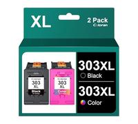 303 XL - Cartucce d'inchiostro di ricambio per HP 303 XL, colore: nero e colore per HP 303XL per HP Envy Photo 6234 7200 6230 7830 6220 6232 7134 6232 7134