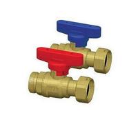 3034 34B Valvola a sfera gialla 3/4" M-F con calotta mobile MANIGLIA BLU FAR