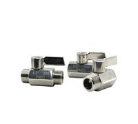 304/316 Stainless steel Mini Ball valve 1/8 1/4 3/8 1/2 3/4 / 1 BSP NPT Female male thread for water oil acid 2 way ball valve(3/4",NPT_SS304_MALE FEMALE)