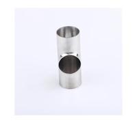 304/316 Stainless Steel Short Welded Flat Mouth Tee Pipe Fittings Inside and Outside Mirror Polished Equal Diameter T-Shaped Tee(SS316,3")