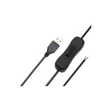 304 501 ON/OFF switch DC5V USB power cord charging male cable touch button extension dimmer cord suitable for 2835 5050 LED light strip(304 Black,5 pcs)
