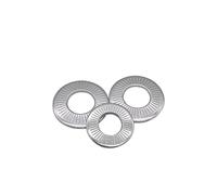 304 acciaio doppio dente guarnizione di serratura, Rondella elastica dentellata in acciaio inossidabile A2-70/304 M3-M16 140 pezzi((25pcs) M6)