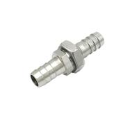 304 Acciaio inossidabile accoppiamento, Raccordo for tubo flessibile for in acciaio inossidabile con filettatura maschio a connessione rapida paratia spinato 4-19 mm(14mm)