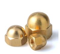 304 Acciaio Inossidabile Nylon Ottone Dado Cieco Testa Esagonale Dado A Cupola Metrica Acciaio Nichelato Bianco Nero M3M4M5M6M8M10M12 50 Pezzi-M27 (1 Pezzi),Ottone