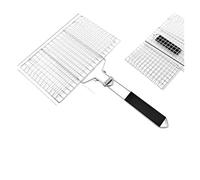 304 Acciaio Inossidabile Pieghevole Barbecue Rete Rimozione Portatile Barbecue Clip Grigliata Pesce Verdura Strumento(33.5x22x29cm)