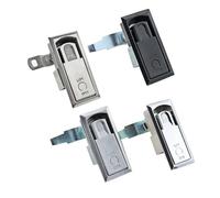 304 Acciaio inossidabile Premere e ruotare serratura piatta per attrezzature industriali armadio serratura 1Pcs(Zinc Alloy Black)