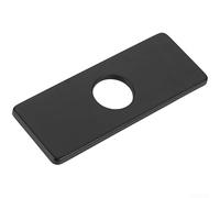 304 Acciaio inossidabile Rubinetto Deck Piastra Piazza 16cm (Nero) | Design quadrato elegante, estetica moderna, nasconde spazi vuoti, copre vecchi fori, si adatta a vari lavelli