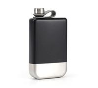 304 bottiglie di acciaio inossidabile, Fiaschetta da 9 oz in acciaio inossidabile 304 rivestita in pelle for whisky e vino, tascabile, rossa