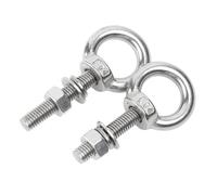304 bullone oculare di acciaio inossidabile, Bulloni ad occhiello di sollevamento in acciaio inossidabile 304, confezione da 2 pezzi M5 diverse misure con rondelle e dadi(M5x60mm)