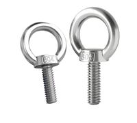 304 bullone oculare di acciaio inossidabile, Dadi ad occhiello e anelli filettati for sollevamento marino DIN580 in acciaio inossidabile 304, confezione da 14 pezzi M3-M12(Eye Screw,M10 x1pc)
