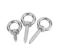 304 bullone oculare di acciaio inossidabile, Viti ad occhiello autofilettanti in acciaio inossidabile 304 for legno e sollevamento M4-M12, 16-100 mm(M6x50mm-1pcs)