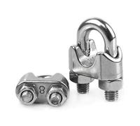 304 - Clamp a U in acciaio inox, 1 pezzo, M2 to M32 mm Heavy Duty Cable Bolt & Saddle, Industrial Rustproof Rigging Hardware Fastener (- M4)