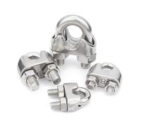 304 - Clamp per cavi a U in acciaio inox, 1 - 50 pezzi, anti-corrosione Wire Rope Sling Fastener per cavi da 1 - 10 mm, hardware marino per esterni (M2 - 10 pezzi)