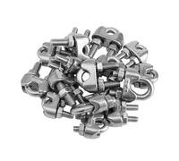 304 clip a U in acciaio inox, 1/10 clip per cavo M3 M5 con custodia, hardware di fissaggio anti ruggine per marine, attività all'aperto e fai da te (M3-3 pezzi)