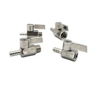 304 in acciaio inox 1/8 1/4 3/8 1/2" 7/8/mm portagomma mini valvola a sfera sanitaria raccordi fatti in casa con maniglia in acciaio inox(1/4",MALE_8MM BARB)