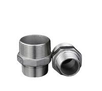 304 raccordo in acciaio inossidabile, Nipplo di riduzione esagonale maschio BSPT in acciaio inossidabile 304 for acqua, gasolio, 1/8"-1" 13 pezzi(No12)