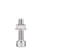 304 Set di combinazione di viti a testa esagonale con dado flangiato M3 M4 M5 M6 M8 M10 Dadi di bloccaggio for viti a testa esagonale(25mm,M5 10pcs (Sets))