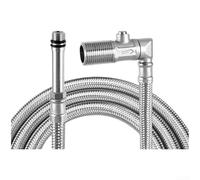 304 SS Valvola angolare con interruttore per collegamento del tubo intrecciato ai comuni rubinetti e rubinetti di ingresso dell'acqua WC (punta appuntita da 60 cm)