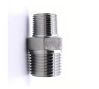 304 Stainless Steel 1/4" BSP Male To 3/8" BSP Male Thread Hex Nipple Threaded High Pressure CNC Pipe Fitting Connector