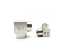 304 Stainless steel 90 equal elbow 1/8" 1/4" 3/8" 1/2" 3/4" high pressure Female thread right-angle connector Fitting(1/2")