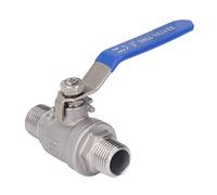 304 Stainless Steel Ball Valve 1/2 inch DN15 | 1000 WOG for Water/Oil/Gas | Male to Male Thread Connection, Robust Handle for Quick On/Off Control