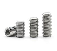 304 Stainless Steel DIN916 Hex Socket Set Screw Cup Point M8 M10 M12-M16 55/60-70mm 10Pcs(65mm,M10 (10pcs))