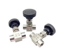 304 Stainless steel female thread needle valve 1/8" 1/4" 3/8" 1/2" Through board type globe valve(3/8")