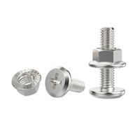 304 Stainless Steel Flat-Head Phillips Screws, Screw and Nut Set for Home Renovation (M5*40 * 5set)